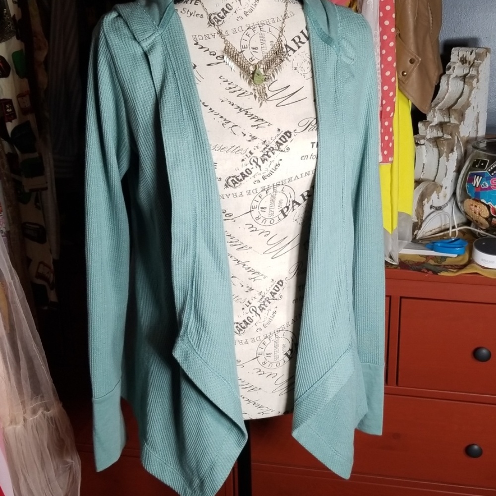 Columbia Waffle knit drape cardigan